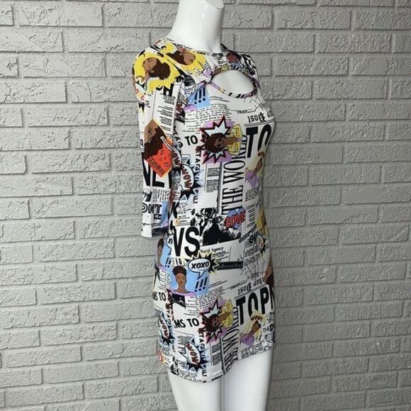 Rainbow Black Girl Magic Bodycon Dress Size M - Picture 4 of 8